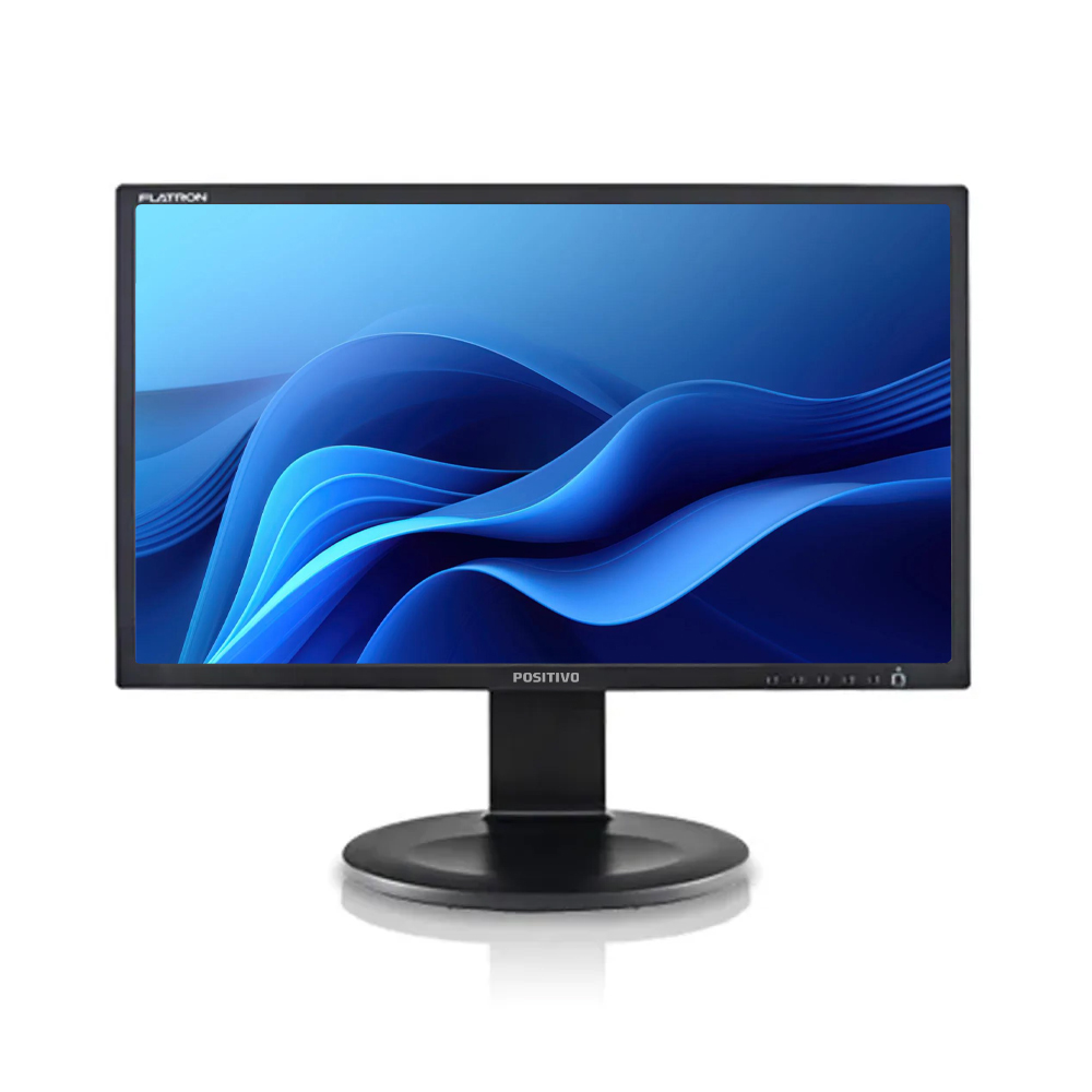 Monitor Positivo E2011PX 20P Widescreen Base Regulável + Adaptador VGA para HDMI